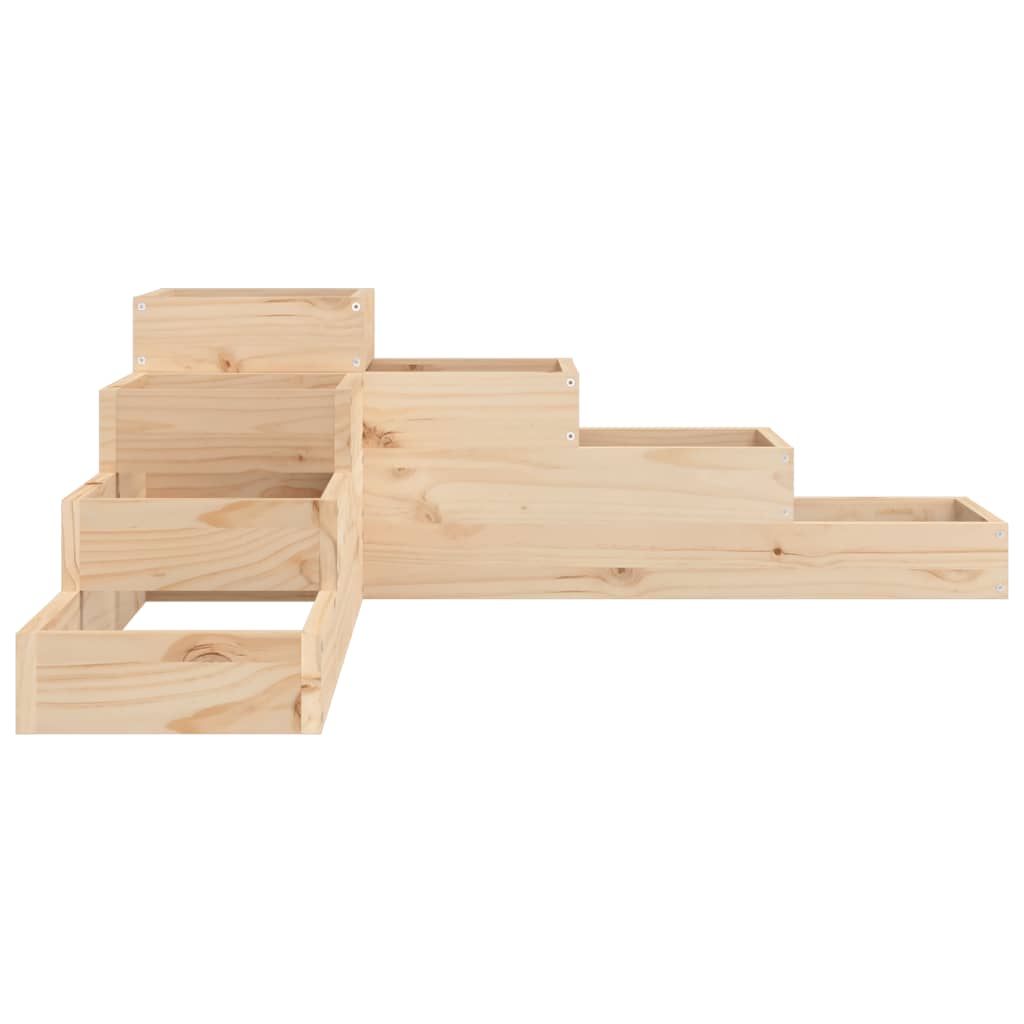 vidaXL Donica ogrodowa 4-poziomowa 106x104,5x36 cm Drewno lite sosnowe