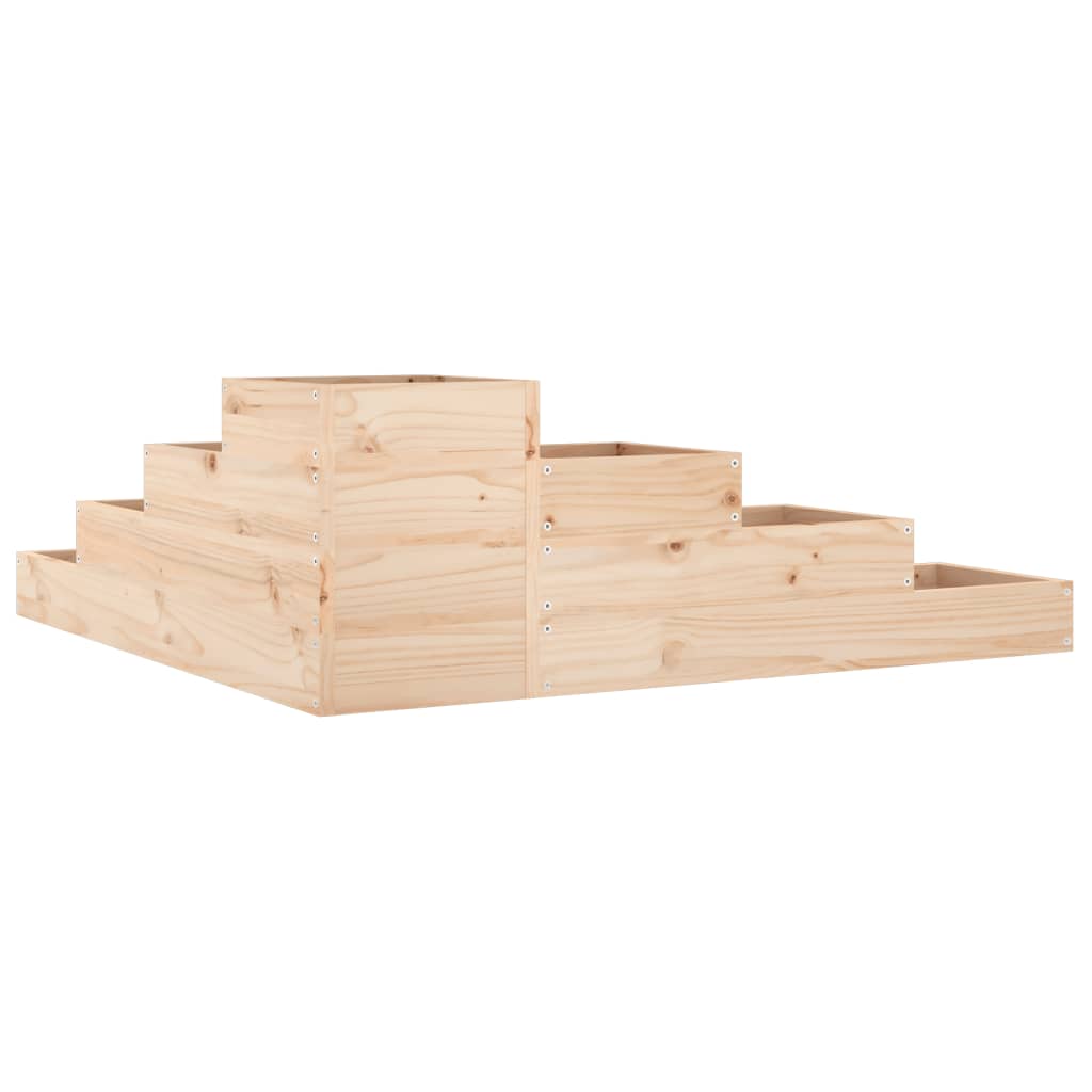 vidaXL Donica ogrodowa 4-poziomowa 106x104,5x36 cm Drewno lite sosnowe