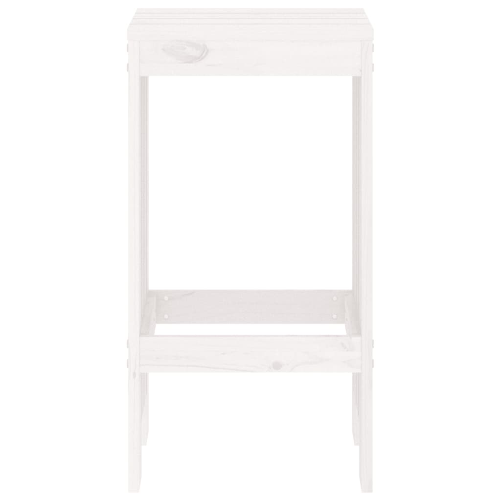 vidaXL Stołki barowe, 2 szt., białe, 40x36x75 cm, lite drewno sosnowe