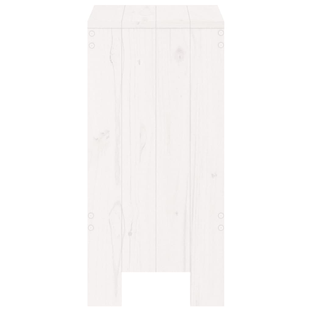 vidaXL Stołki barowe, 2 szt., białe, 40x36x75 cm, lite drewno sosnowe