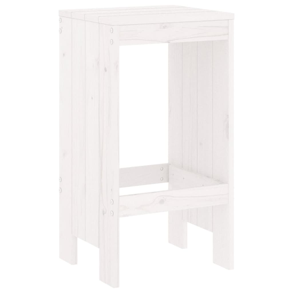 vidaXL Stołki barowe, 2 szt., białe, 40x36x75 cm, lite drewno sosnowe