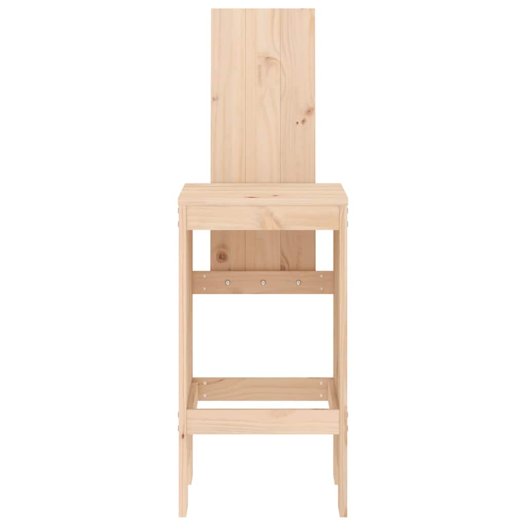 vidaXL Stołki barowe, 2 szt., 40x42x120 cm, lite drewno sosnowe