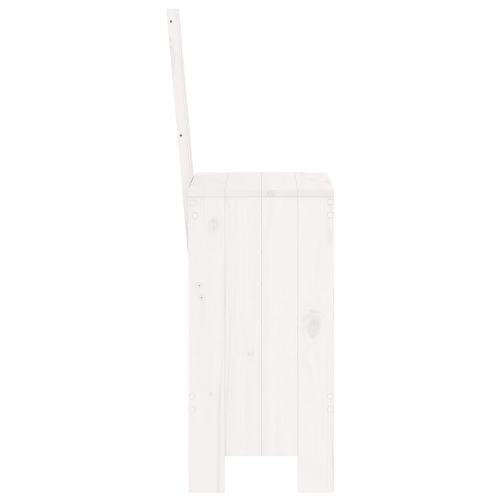 vidaXL Stołki barowe, 2 szt., białe, 40x42x120 cm, lite drewno sosnowe