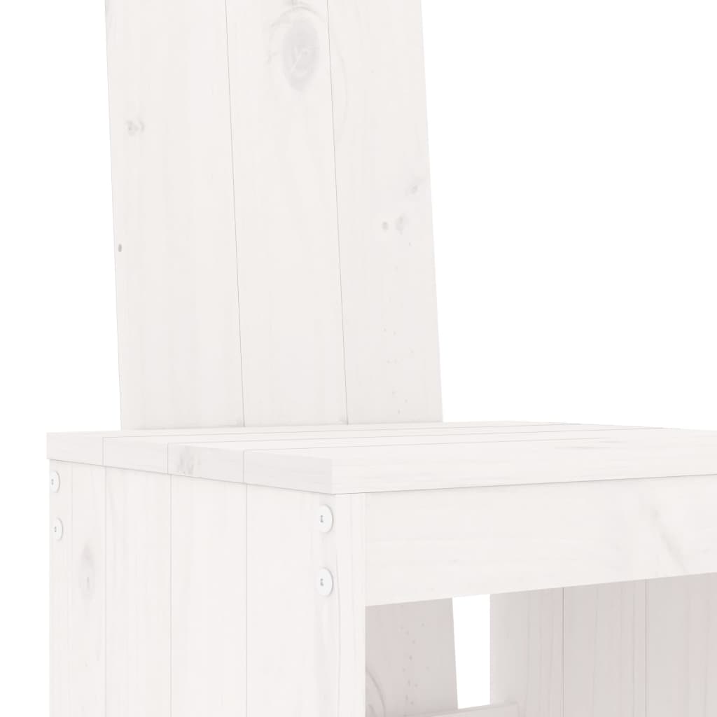 vidaXL Stołki barowe, 2 szt., białe, 40x42x120 cm, lite drewno sosnowe