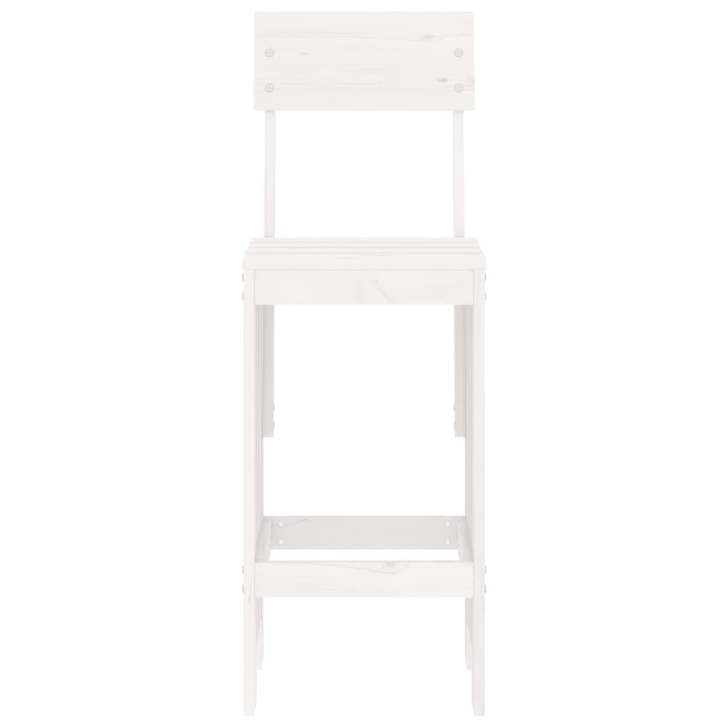 vidaXL Stołki barowe, 2 szt., białe, 40x48,5x115,5 cm, drewno sosnowe