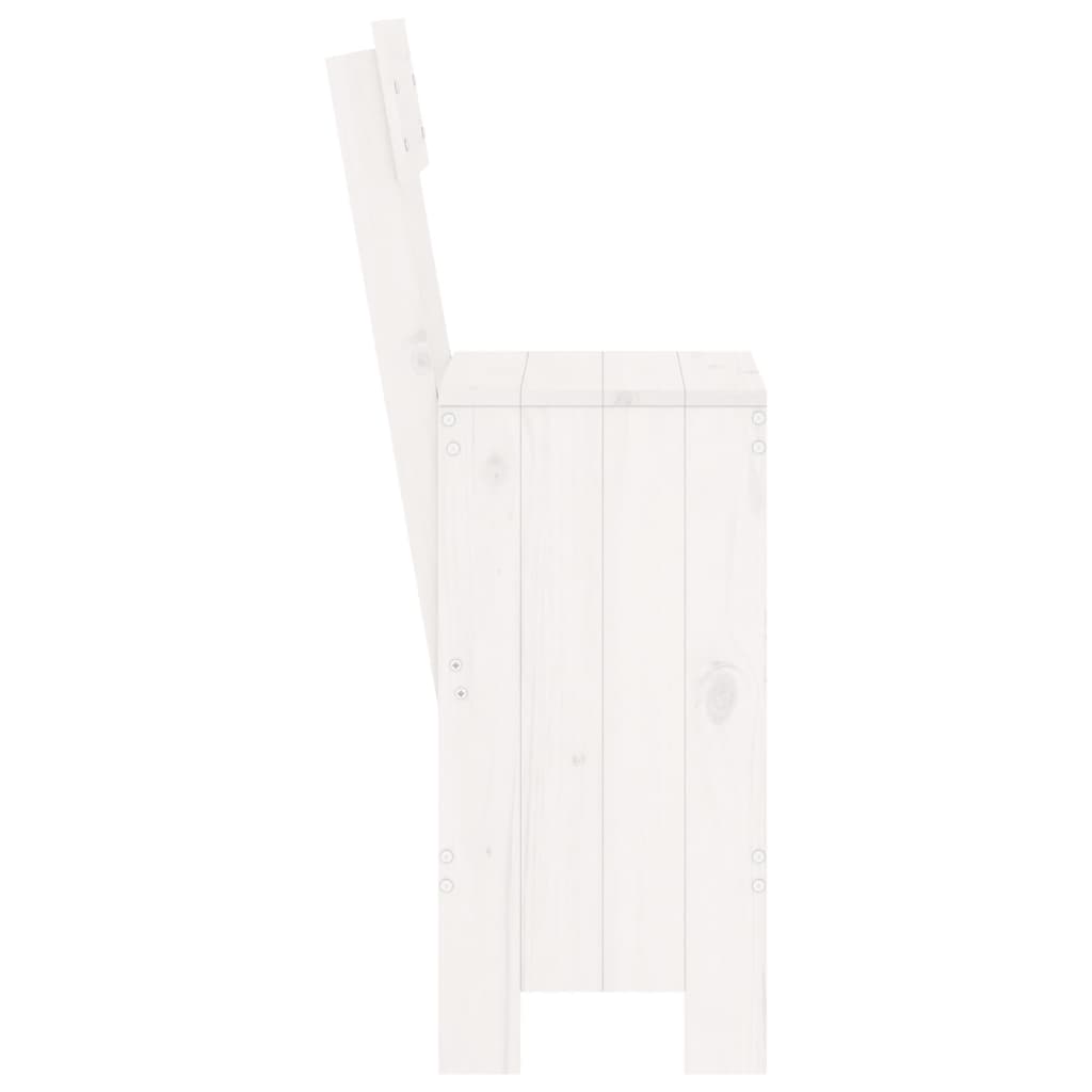 vidaXL Stołki barowe, 2 szt., białe, 40x48,5x115,5 cm, drewno sosnowe