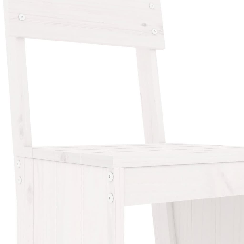 vidaXL Stołki barowe, 2 szt., białe, 40x48,5x115,5 cm, drewno sosnowe