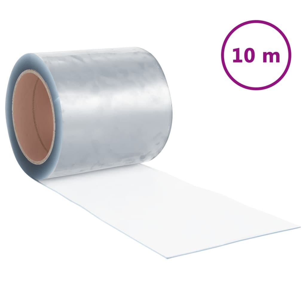 vidaXL Kurtyna paskowa, przezroczysta, 200 mm x 1,6 mm, 10 m, PVC