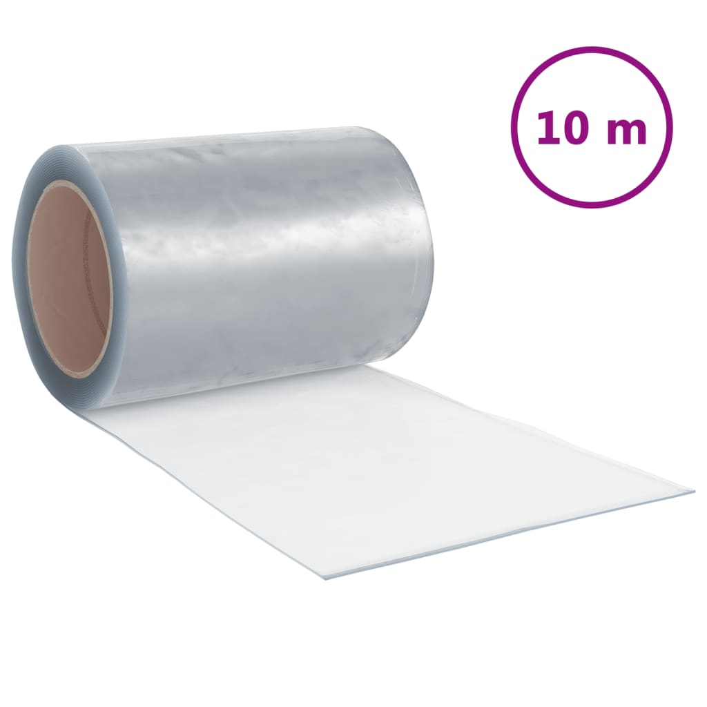 vidaXL Kurtyna paskowa, przezroczysta, 300 mm x 2,6 mm, 10 m, PVC