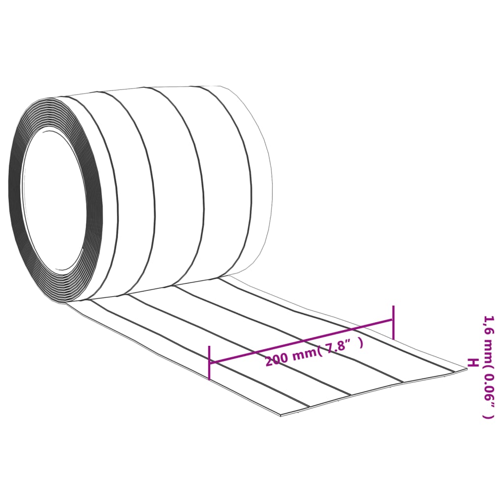 vidaXL Kurtyna paskowa, przezroczysta, 200 mm x 1,6 mm, 50 m, PVC