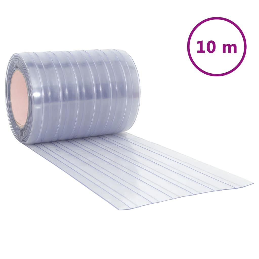 vidaXL Kurtyna paskowa, przezroczysta, 300 mm x 2,6 mm, 10 m, PVC