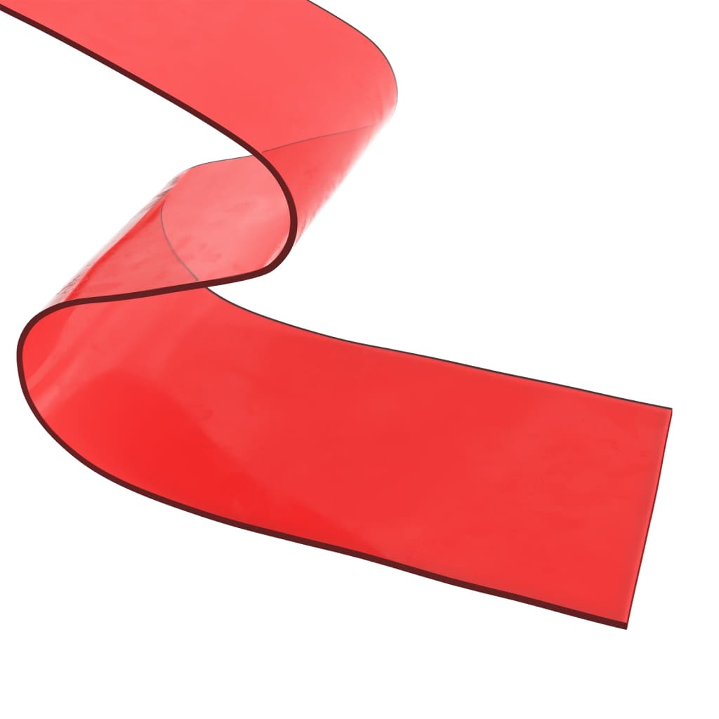vidaXL Kurtyna paskowa, czerwona, 200 mm x 1,6 mm, 10 m, PVC