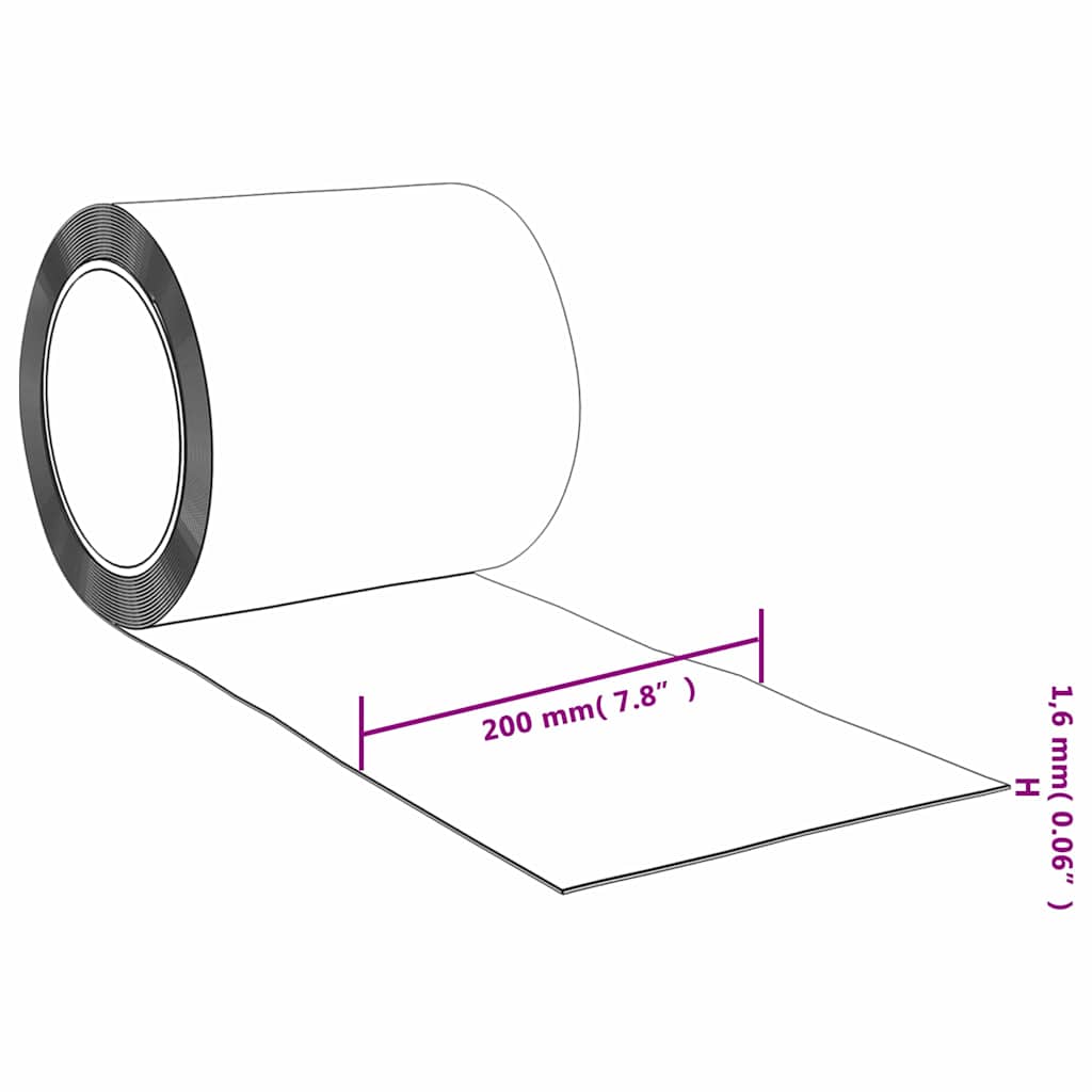 vidaXL Kurtyna paskowa, czerwona, 200 mm x 1,6 mm, 25 m, PVC