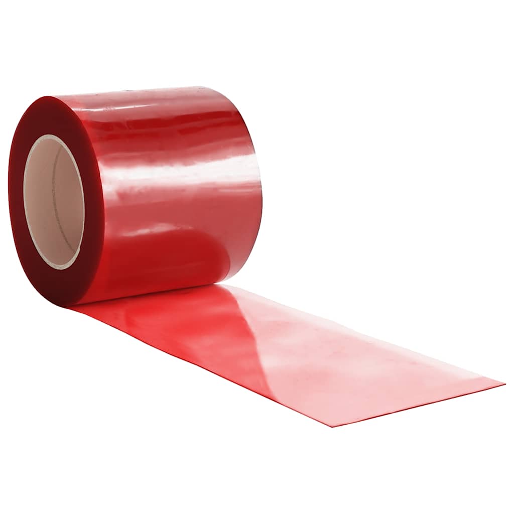 vidaXL Kurtyna paskowa, czerwona, 200 mm x 1,6 mm, 50 m, PVC