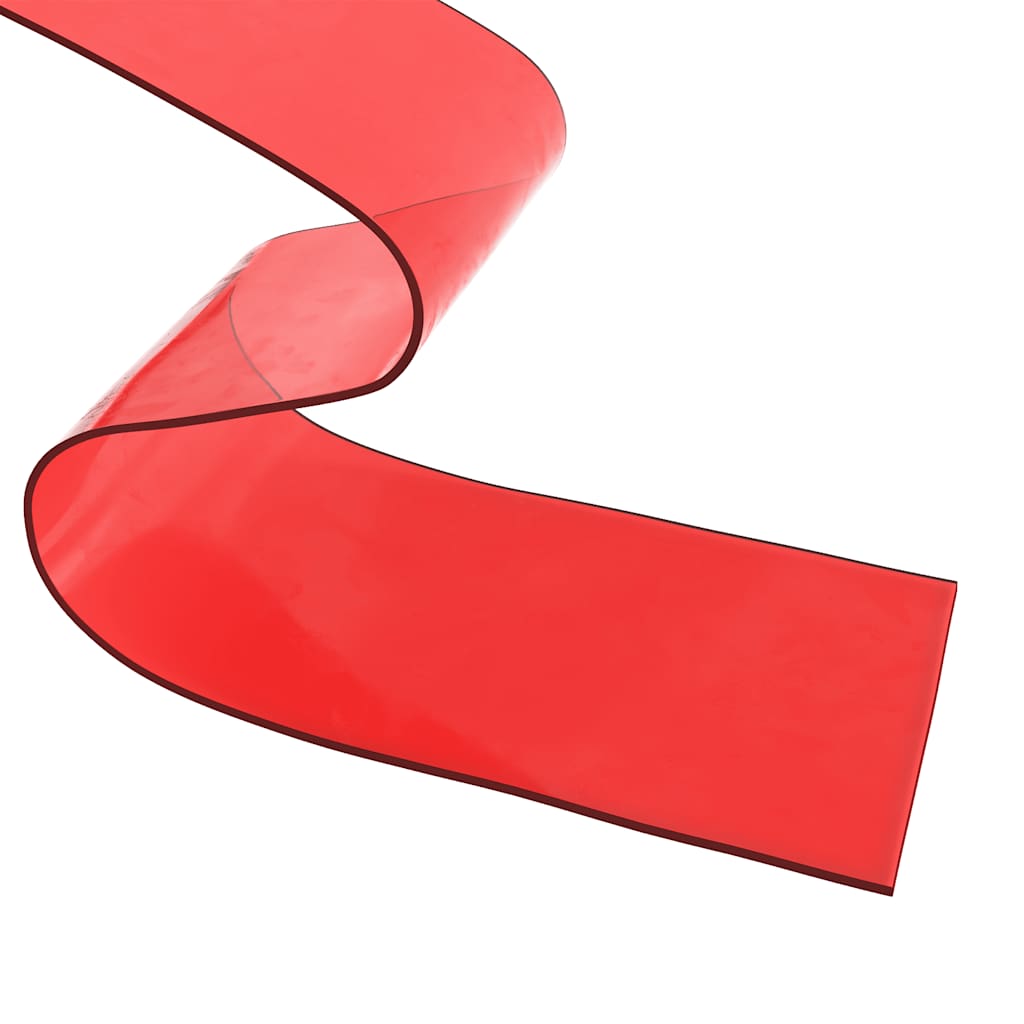 vidaXL Kurtyna paskowa, czerwona, 200 mm x 1,6 mm, 50 m, PVC