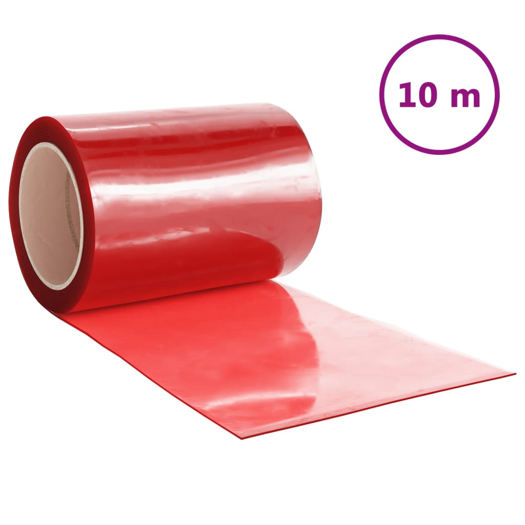 vidaXL Kurtyna paskowa, czerwona, 300 mm x 2,6 mm, 10 m, PVC
