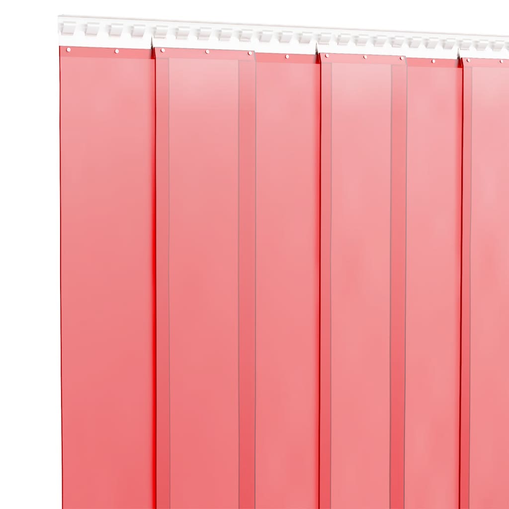 vidaXL Kurtyna paskowa, czerwona, 300 mm x 2,6 mm, 10 m, PVC