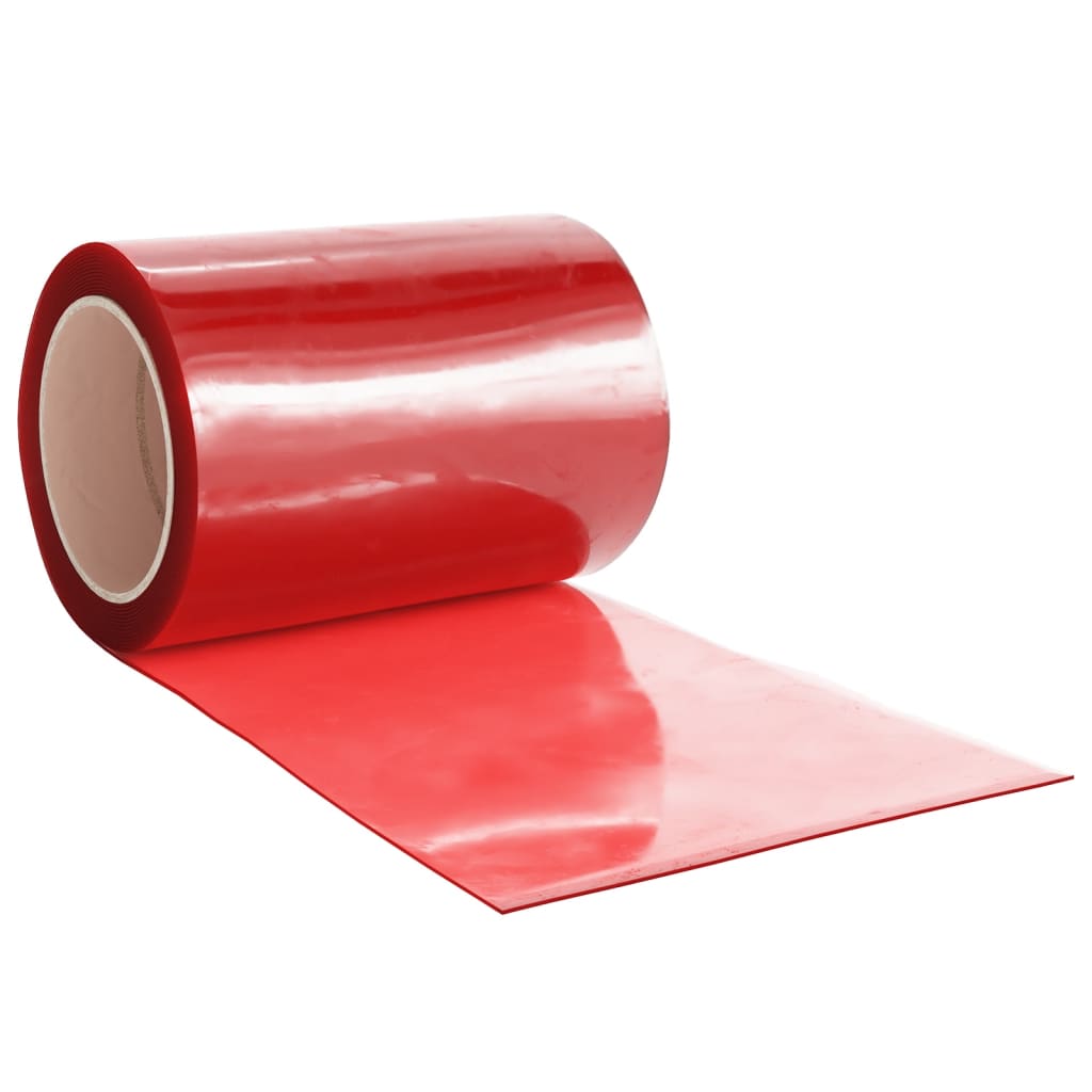 vidaXL Kurtyna paskowa, czerwona, 300 mm x 2,6 mm, 10 m, PVC