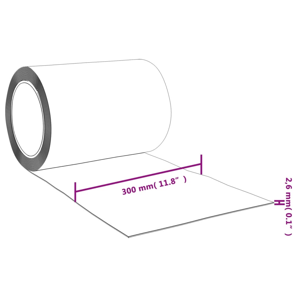 vidaXL Kurtyna paskowa, czerwona, 300 mm x 2,6 mm, 10 m, PVC