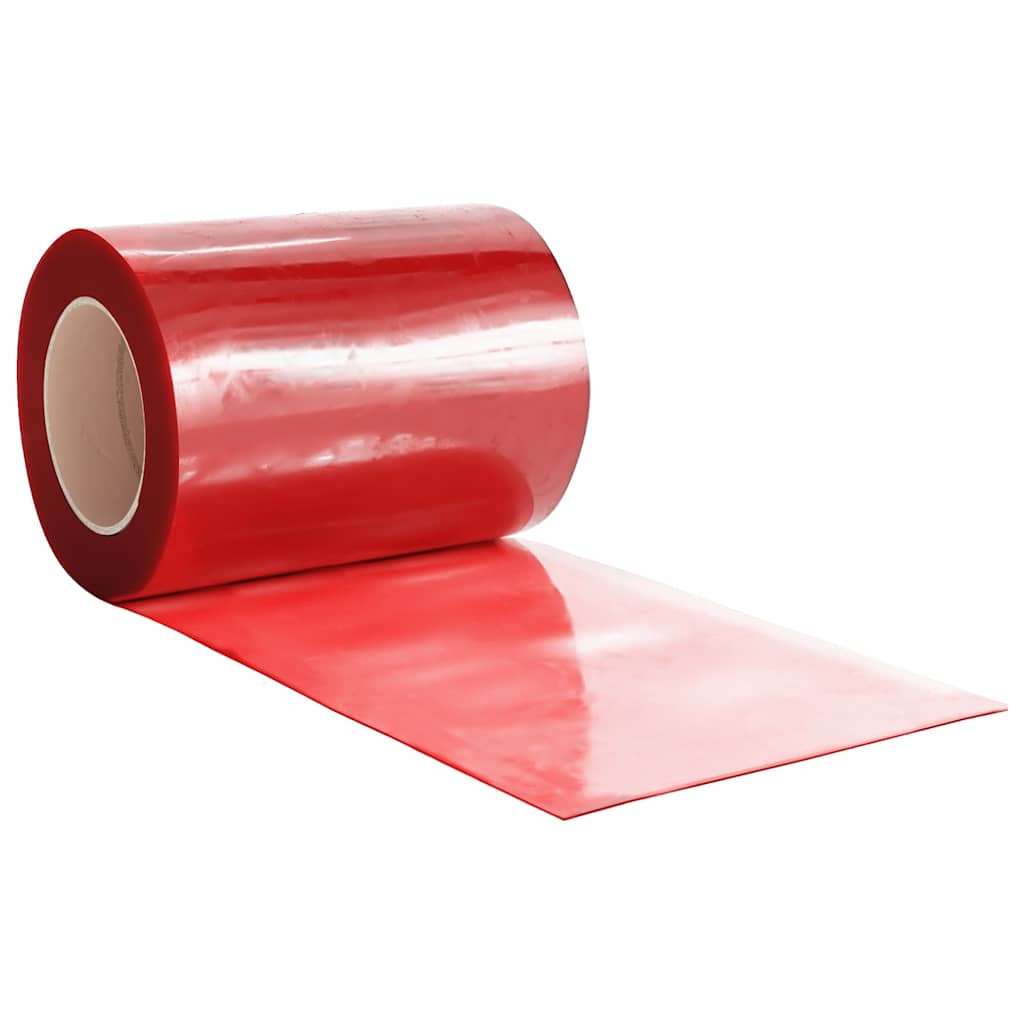vidaXL Kurtyna paskowa, czerwona, 300 mm x 2,6 mm, 25 m, PVC