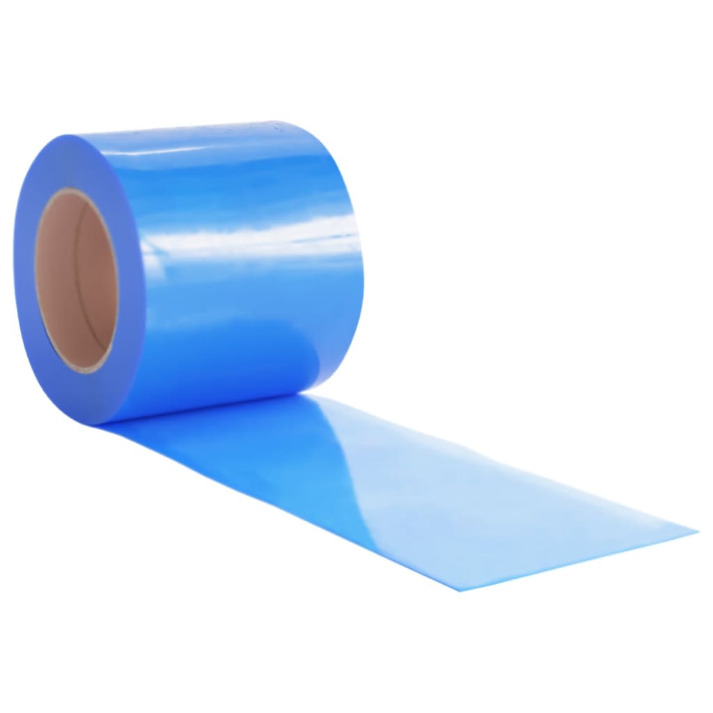 vidaXL Kurtyna paskowa, niebieska, 200 mm x 1,6 mm, 10 m, PVC