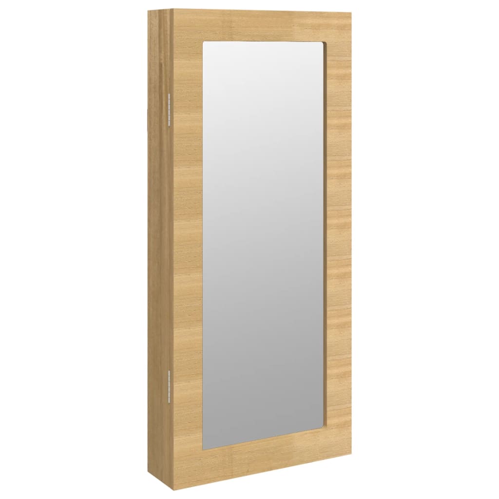 vidaXL Wisząca szafka na biżuterię, z lustrem, 30x8,5x67 cm