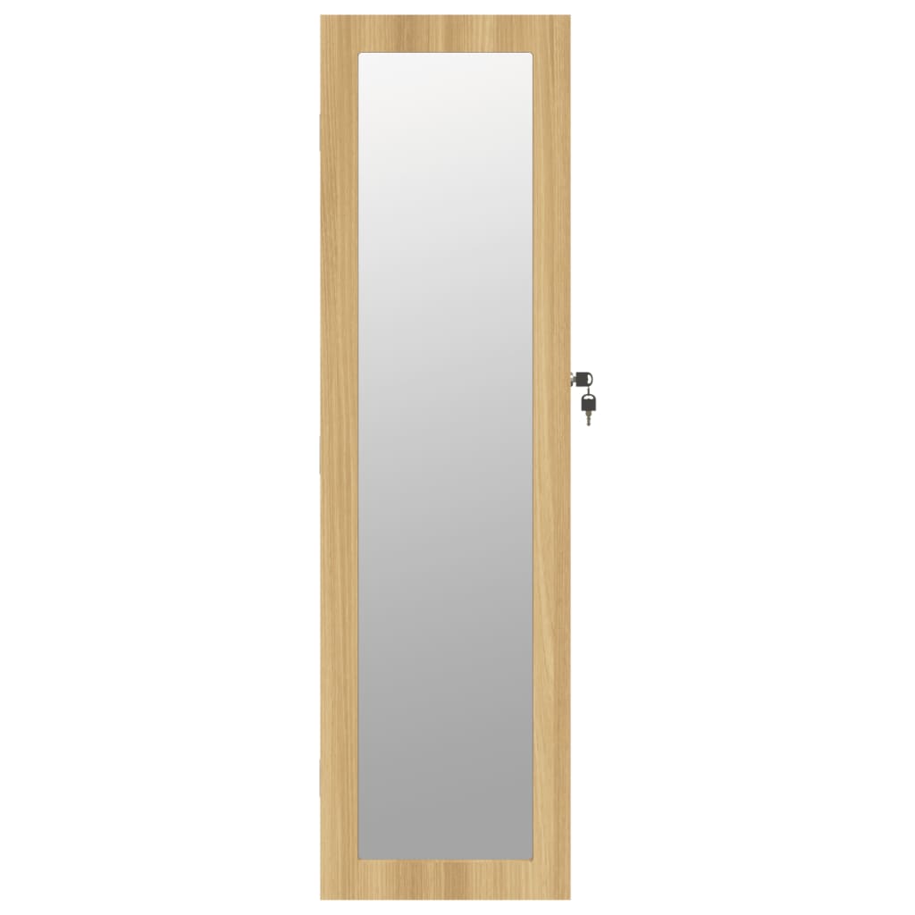 vidaXL Wisząca szafka na biżuterię, z lustrem, 30x8,5x106 cm