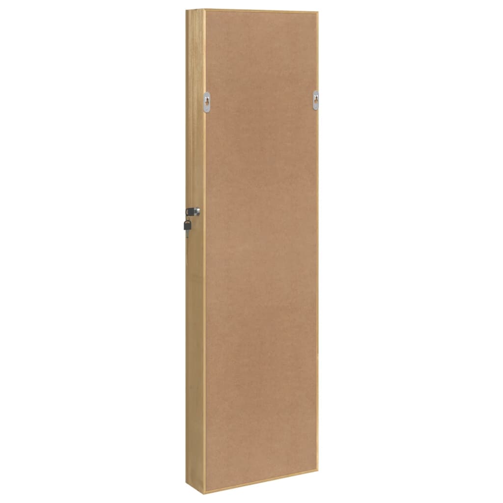 vidaXL Wisząca szafka na biżuterię, z lustrem, 30x8,5x106 cm