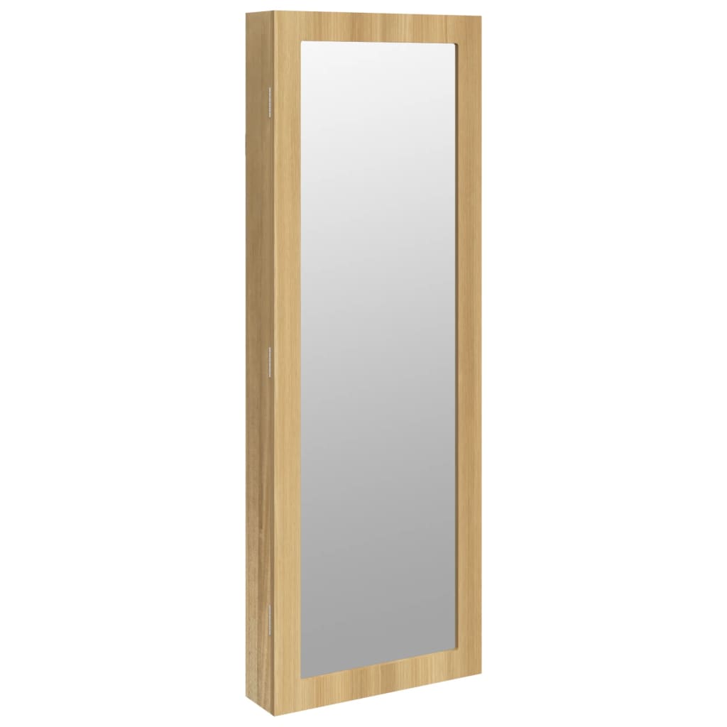 vidaXL Wisząca szafka na biżuterię, z lustrem, 37,5x10x106 cm