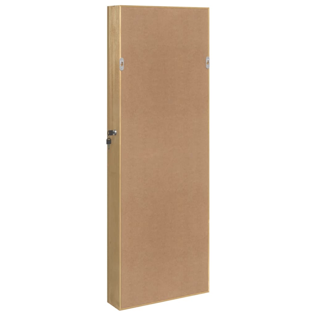 vidaXL Wisząca szafka na biżuterię, z lustrem, 37,5x10x106 cm