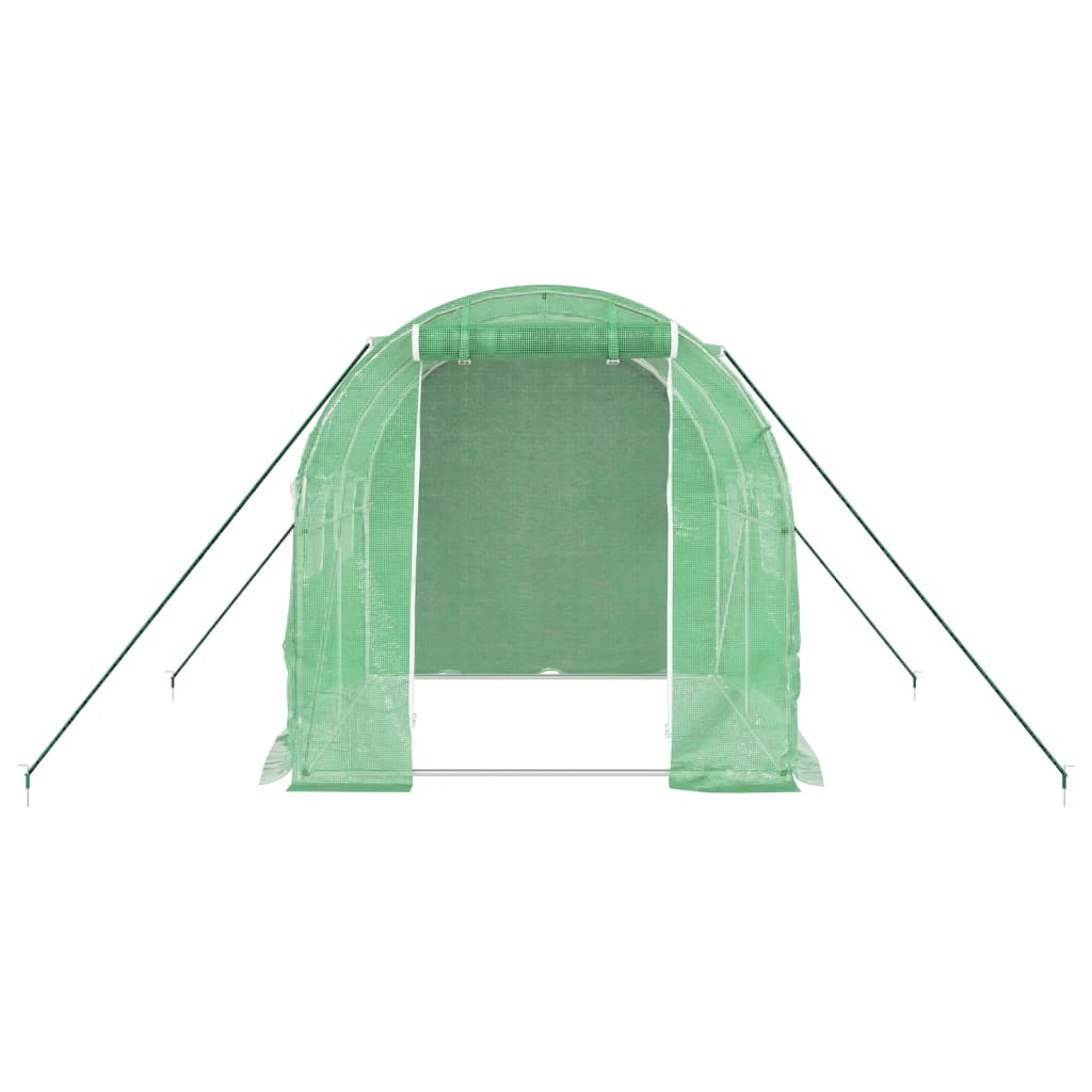vidaXL Szklarnia ze stalową ramą, zielona, 4 m², 2x2x2 m