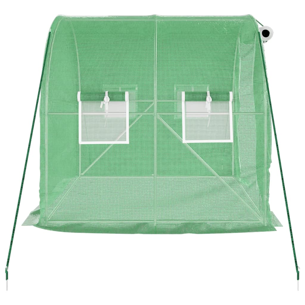 vidaXL Szklarnia ze stalową ramą, zielona, 4 m², 2x2x2 m