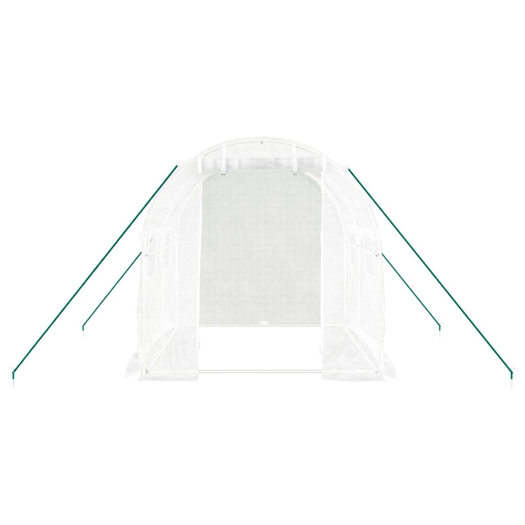 vidaXL Szklarnia ze stalową ramą, biała, 4 m², 2x2x2 m