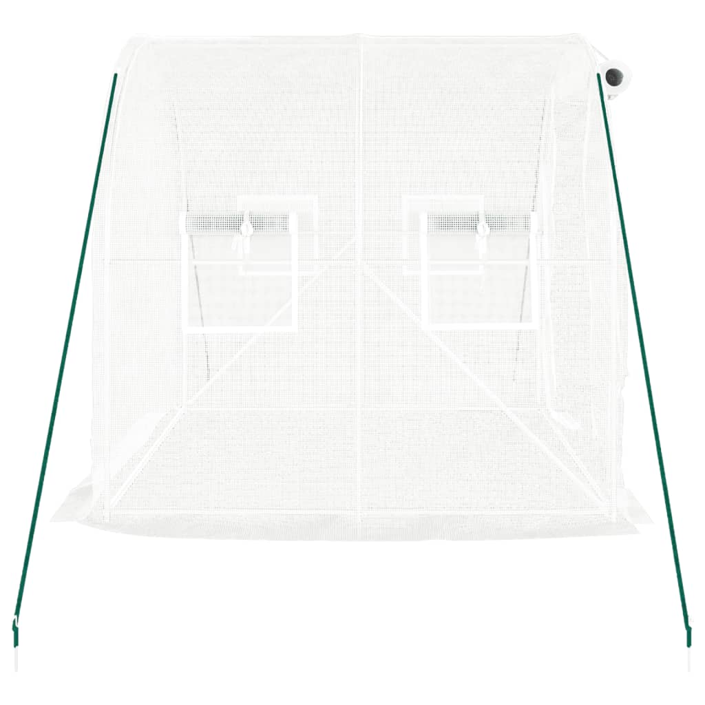 vidaXL Szklarnia ze stalową ramą, biała, 4 m², 2x2x2 m