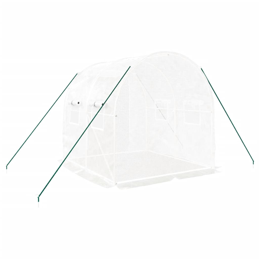 vidaXL Szklarnia ze stalową ramą, biała, 4 m², 2x2x2 m
