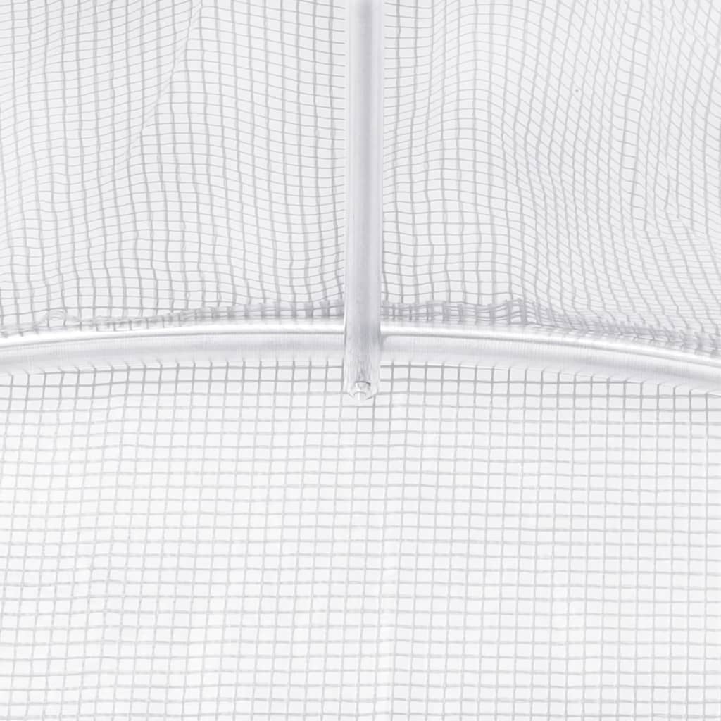 vidaXL Szklarnia ze stalową ramą, biała, 4 m², 2x2x2 m