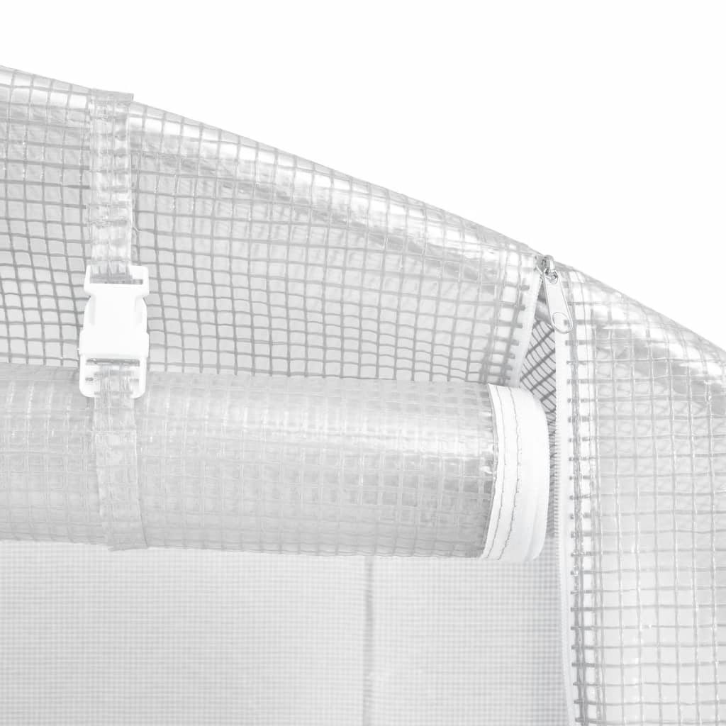 vidaXL Szklarnia ze stalową ramą, biała, 4 m², 2x2x2 m