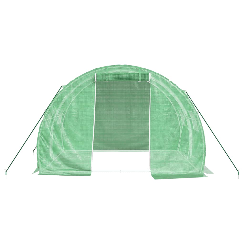 vidaXL Szklarnia ze stalową ramą, zielona, 6 m², 3x2x2 m