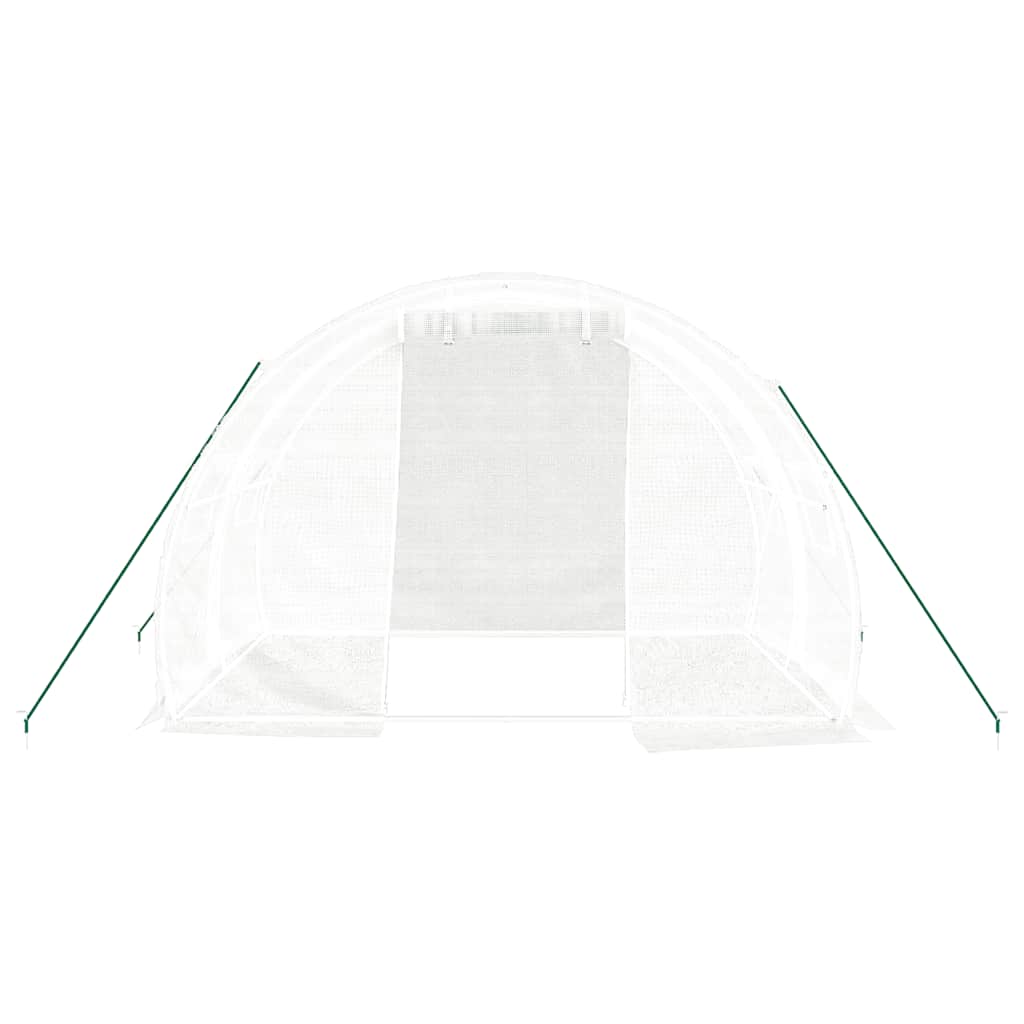 vidaXL Szklarnia ze stalową ramą, biała, 6 m², 3x2x2 m