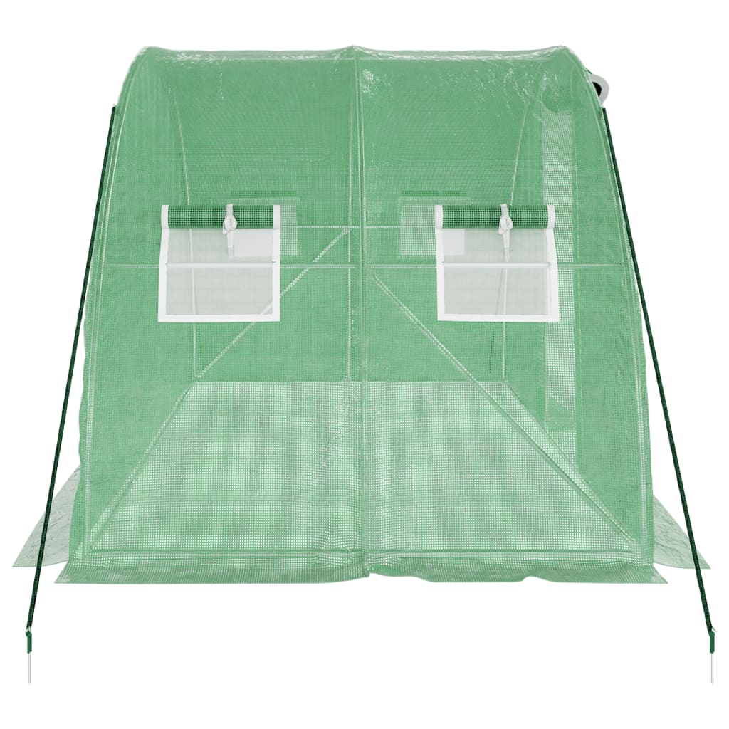 vidaXL Szklarnia ze stalową ramą, zielona, 8 m², 4x2x2 m