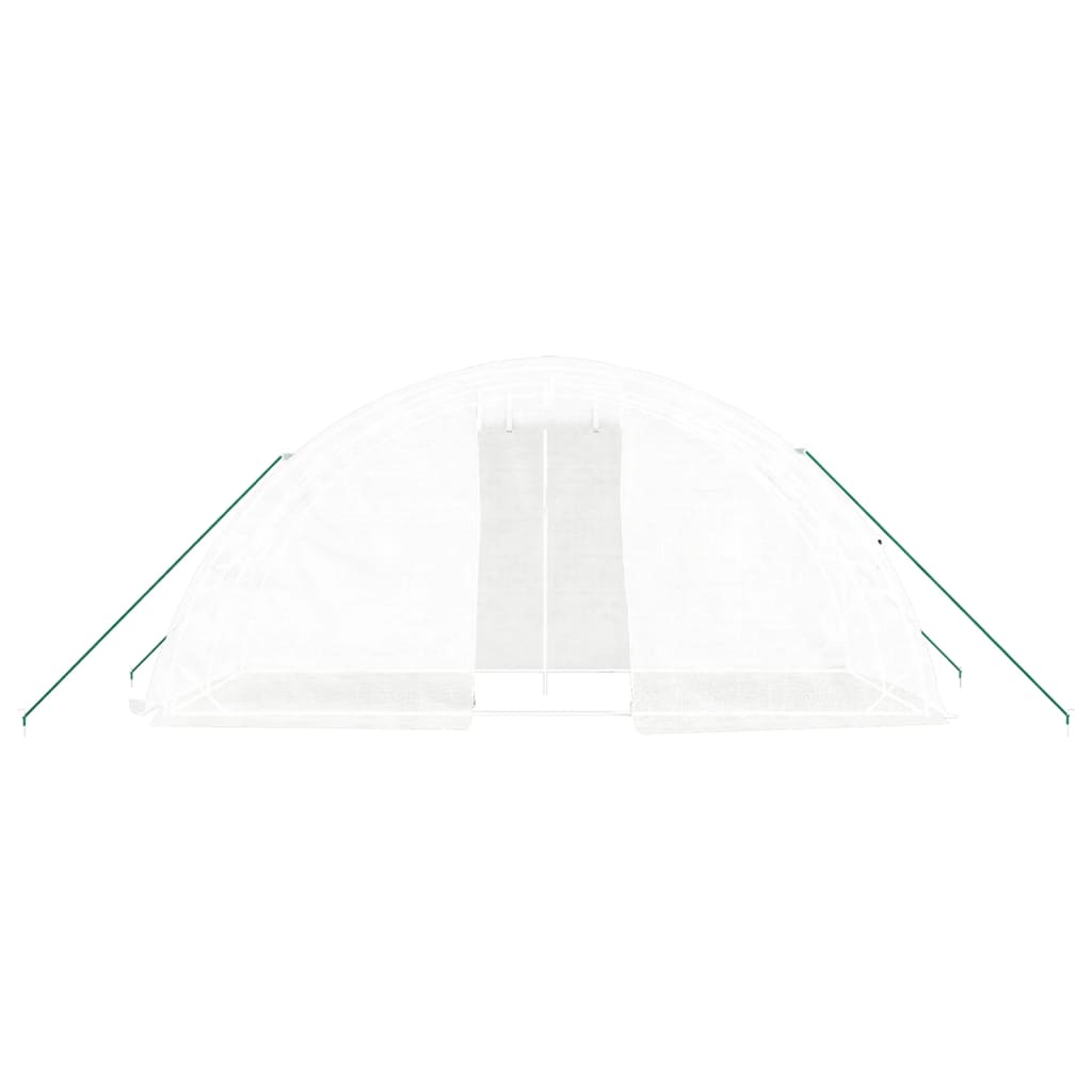 vidaXL Szklarnia ze stalową ramą, biała, 10 m², 5x2x2,3 m