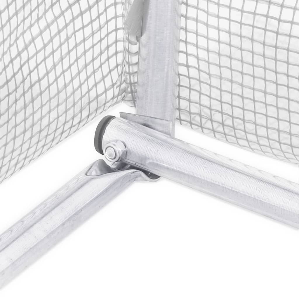 vidaXL Szklarnia ze stalową ramą, biała, 10 m², 5x2x2,3 m