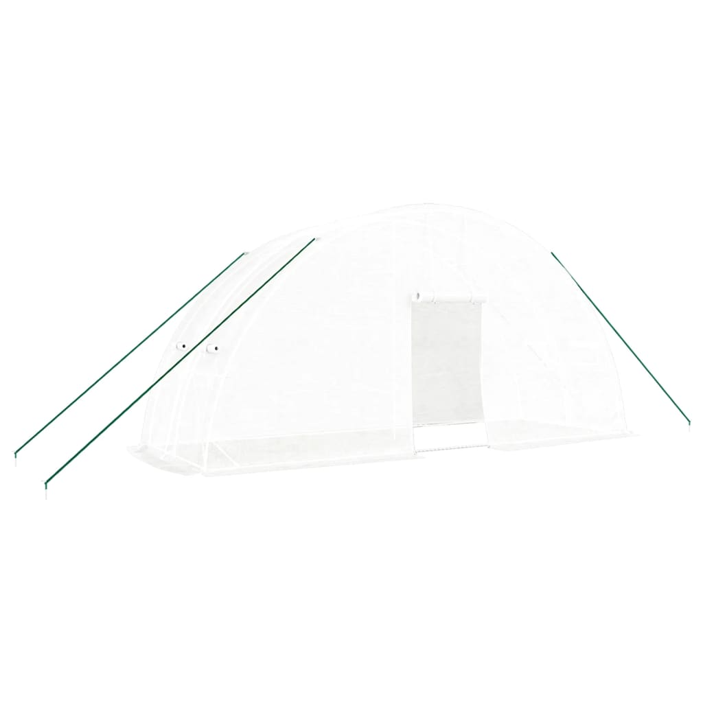 vidaXL Szklarnia ze stalową ramą, biała, 12 m², 6x2x2,85 m
