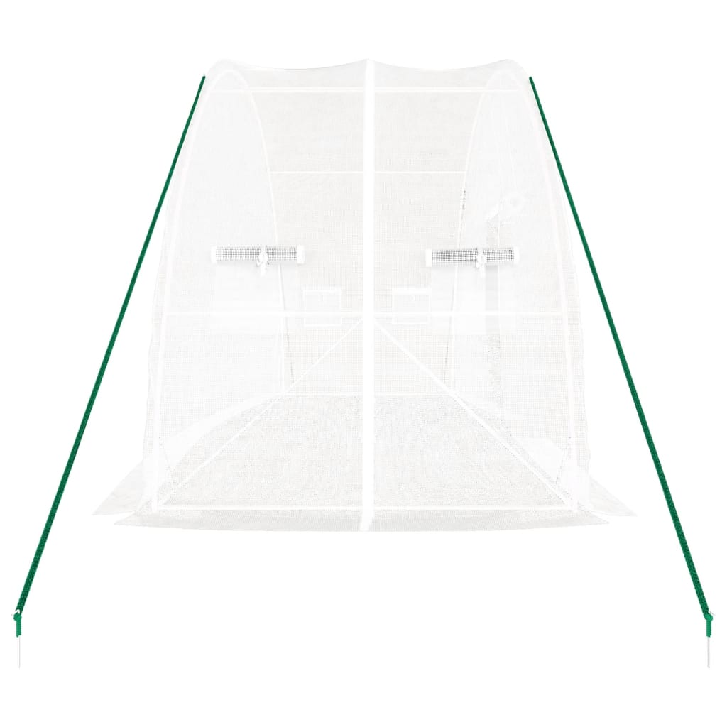 vidaXL Szklarnia ze stalową ramą, biała, 12 m², 6x2x2,85 m