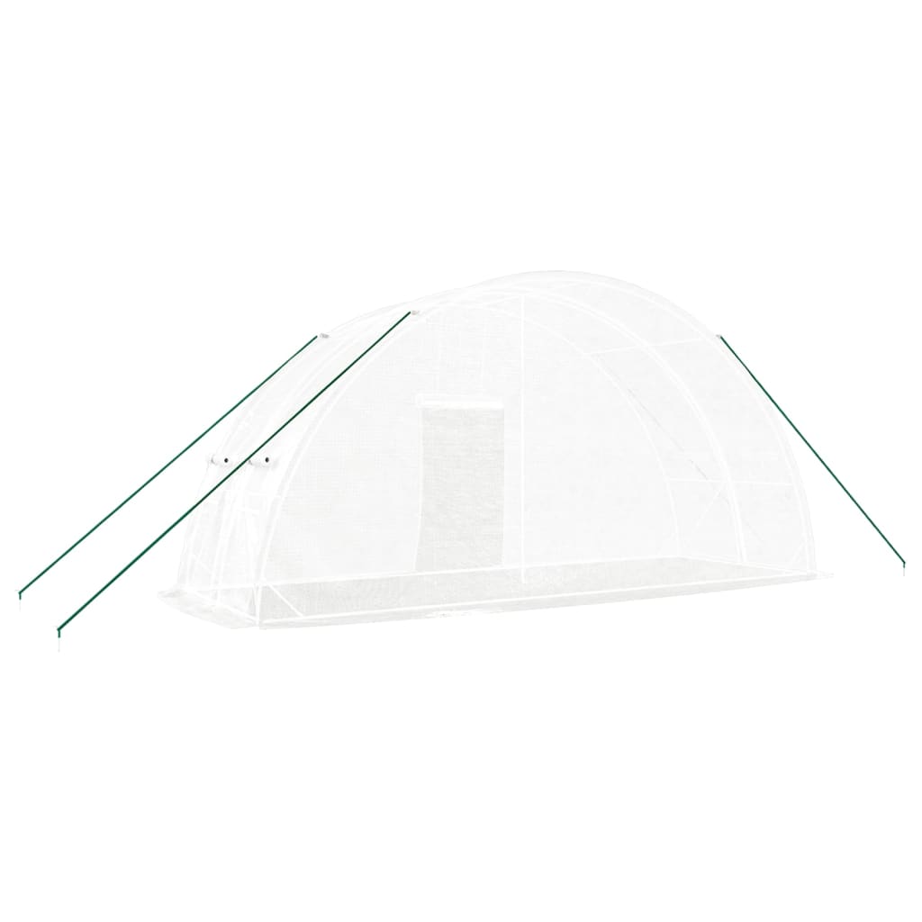 vidaXL Szklarnia ze stalową ramą, biała, 12 m², 6x2x2,85 m