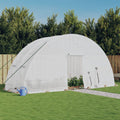 vidaXL Szklarnia ze stalową ramą, biała, 12 m², 6x2x2,85 m