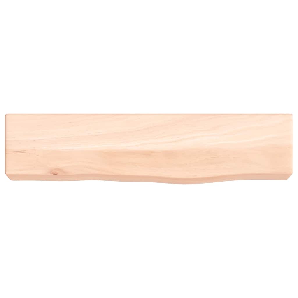 vidaXL Półka, 40x10x6 cm, surowe lite drewno dębowe