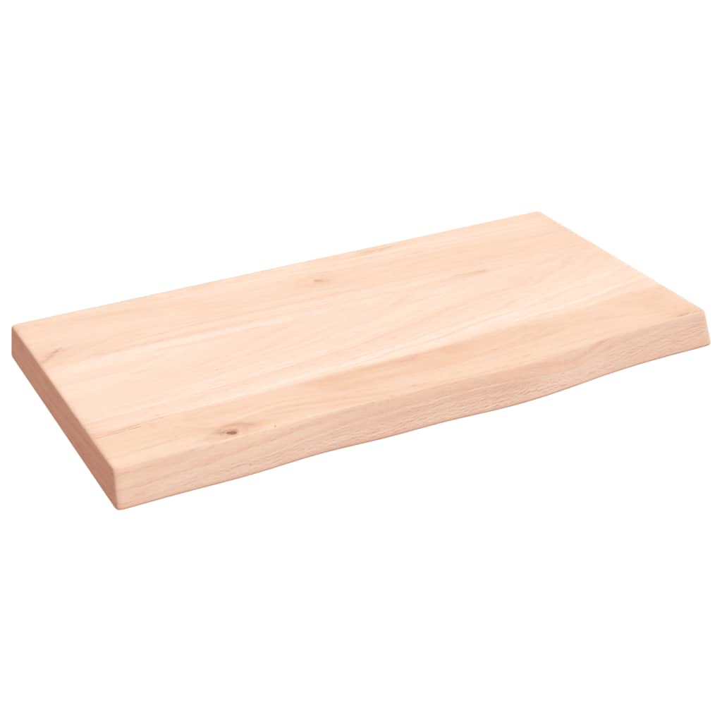 vidaXL Półka, 40x20x2 cm, surowe lite drewno dębowe