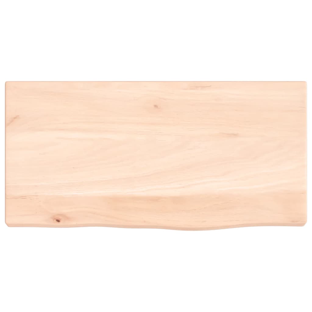 vidaXL Półka, 40x20x2 cm, surowe lite drewno dębowe
