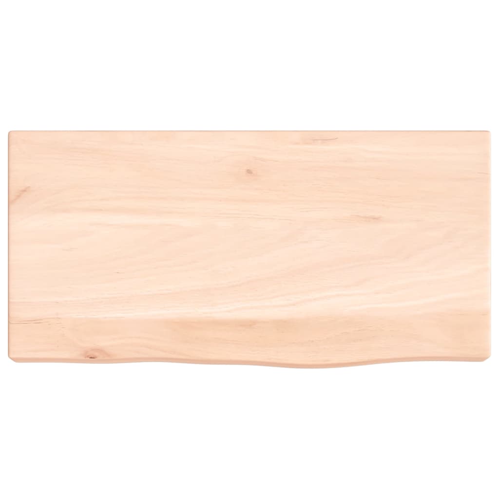 vidaXL Półka, 40x20x4 cm, surowe lite drewno dębowe